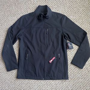 NWT Black Swiss Tech men’s small weather resistant zip up jacket